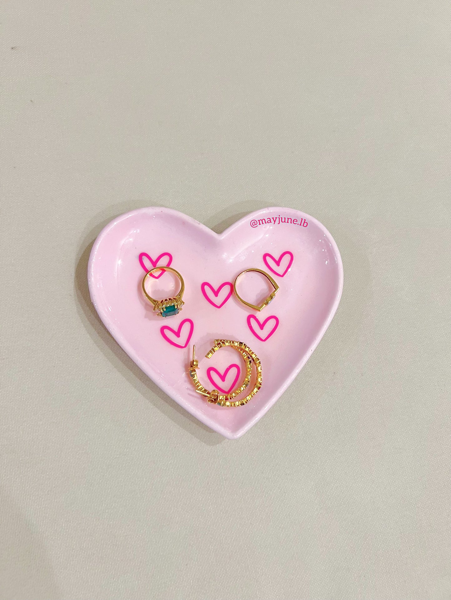 Hearts on heart tray 💗