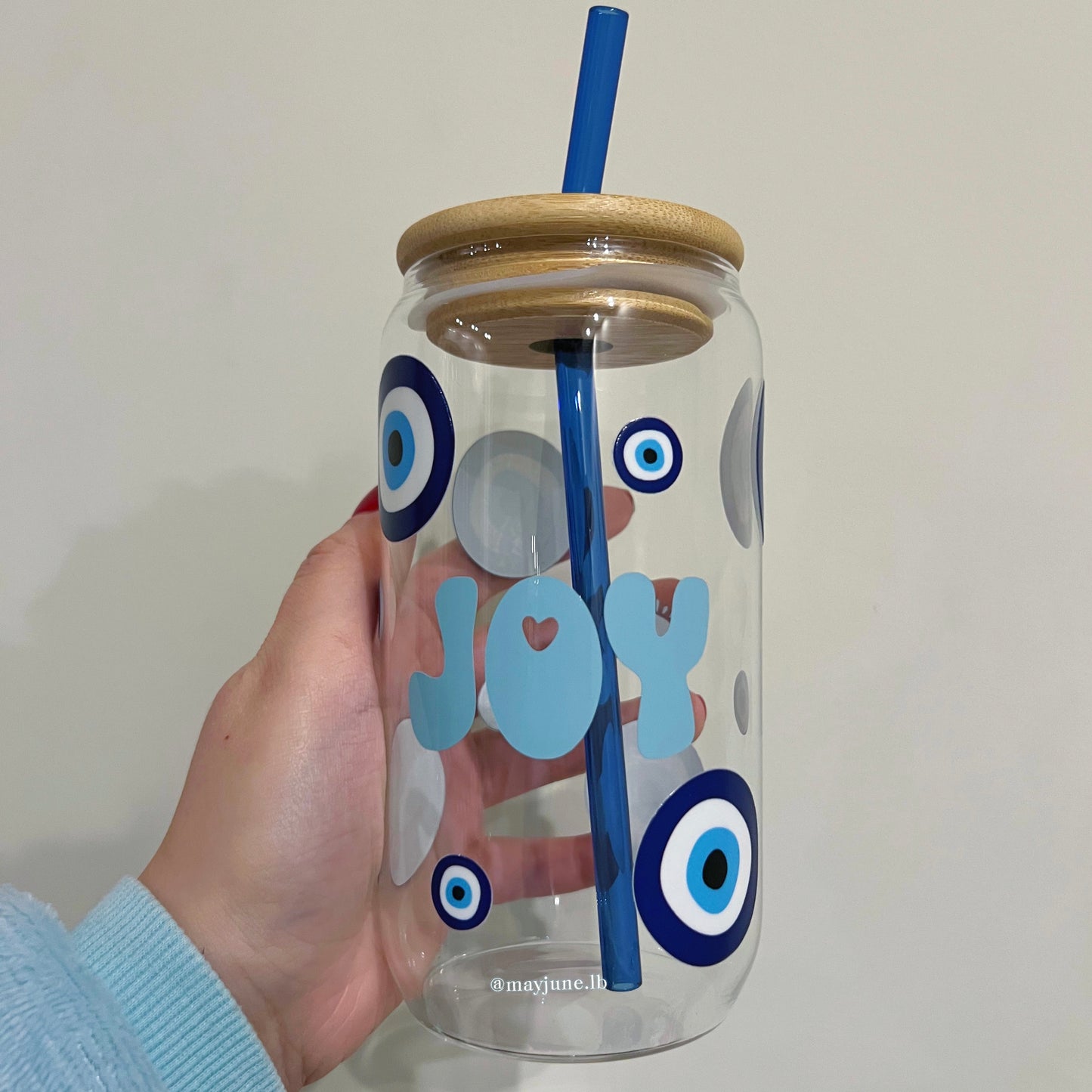Blue Double Evil Eyes Cup