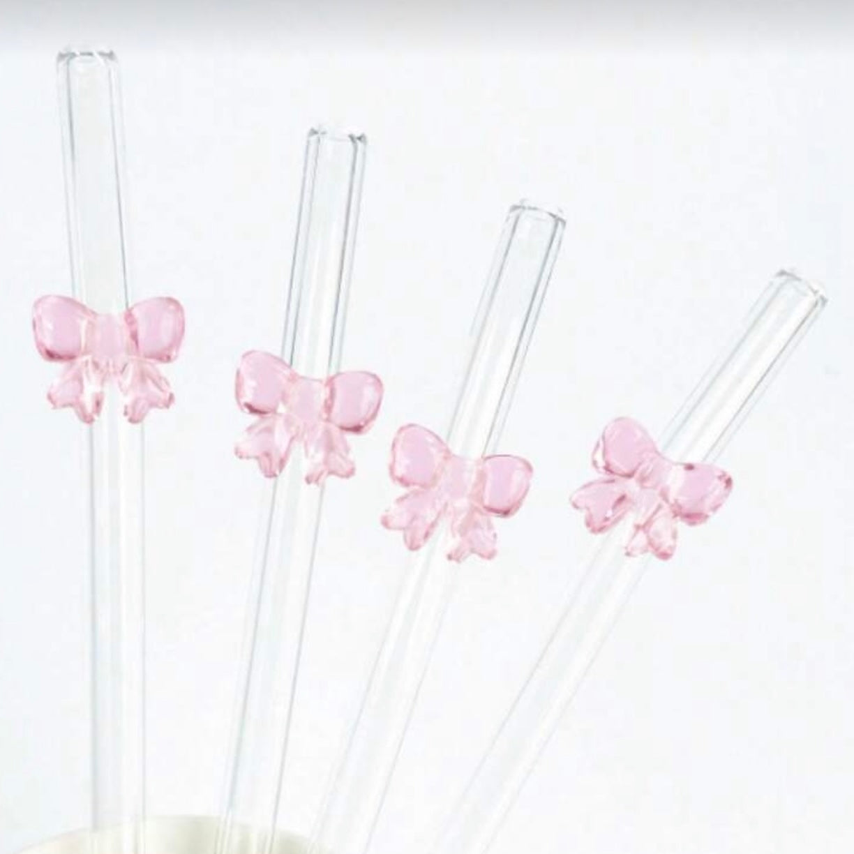 Pink ribbon straw π