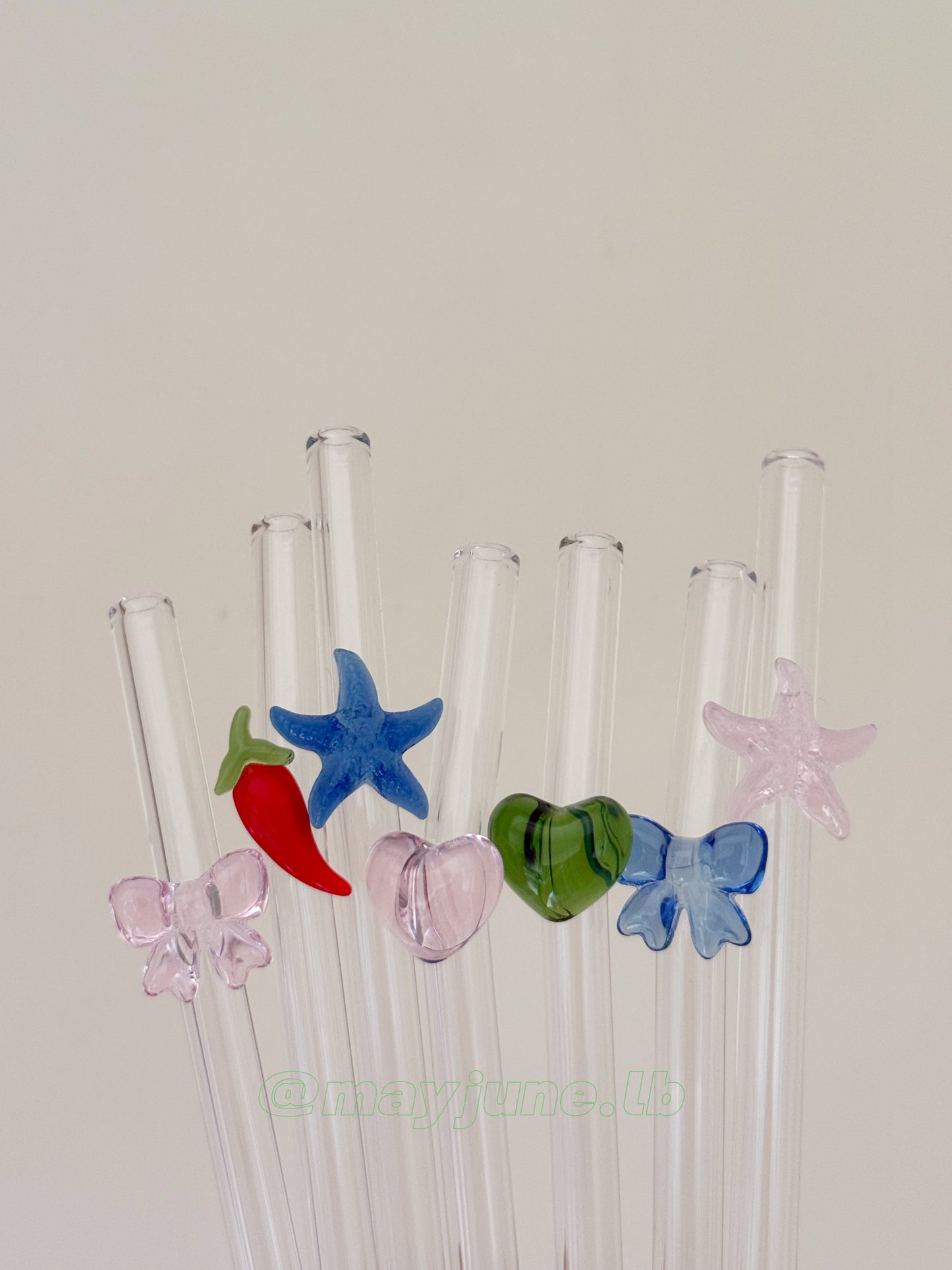 Charm glass straws 🌈✨