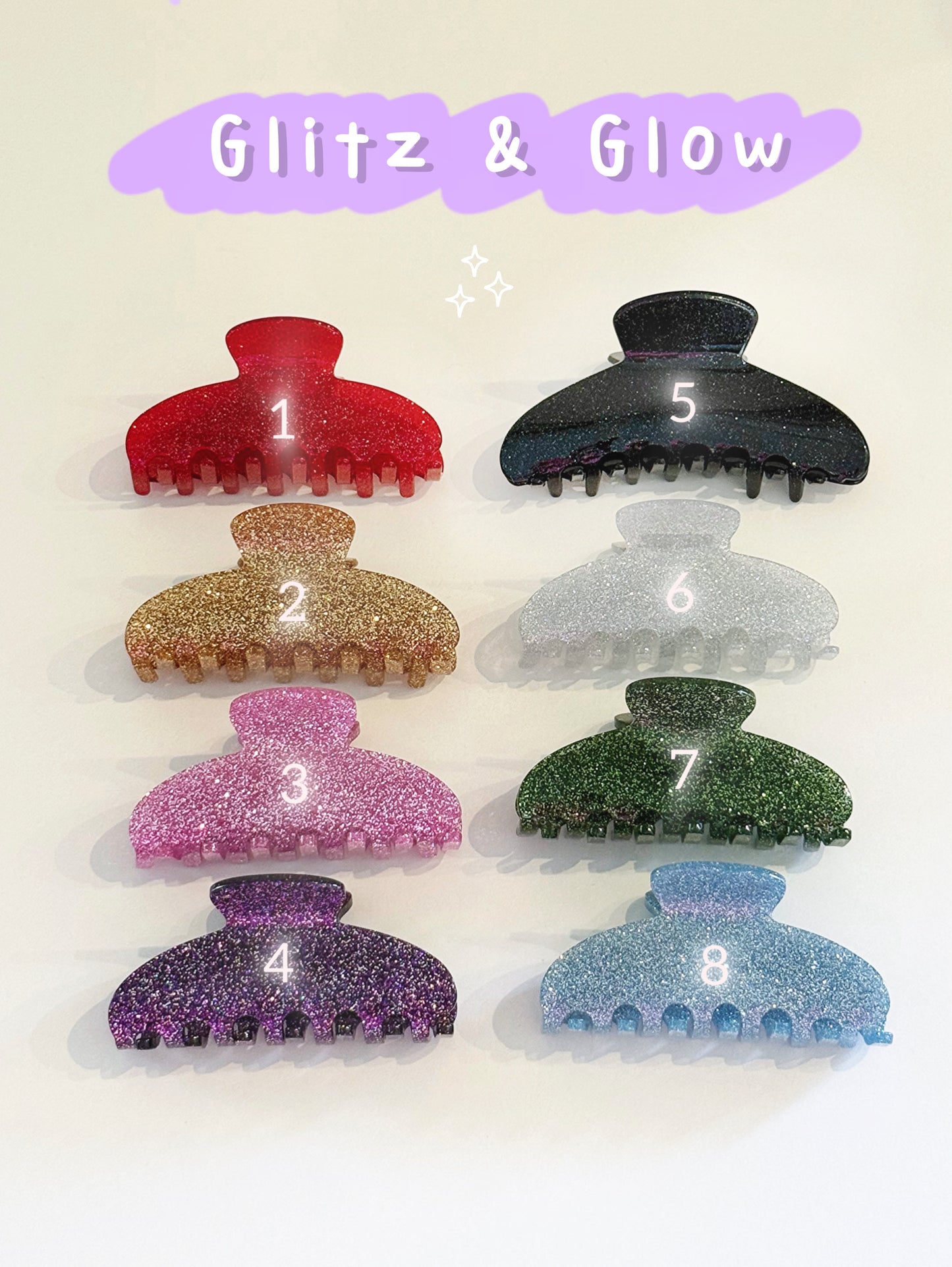 Glitz & Glow Claw clips