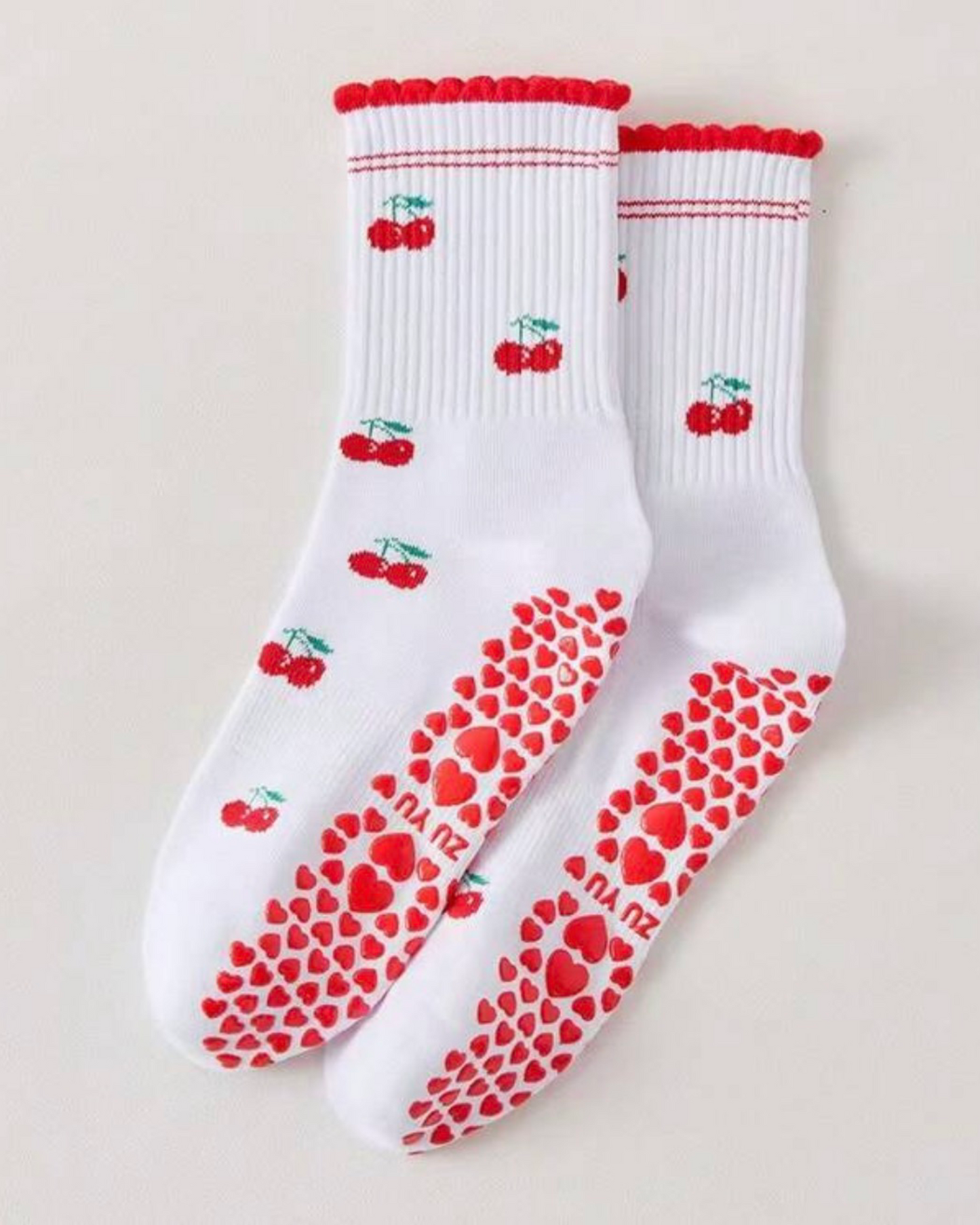 Cherry Bliss Grip Socks π