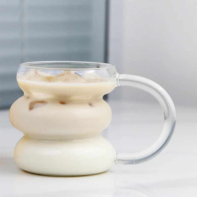 Wavy glass mug