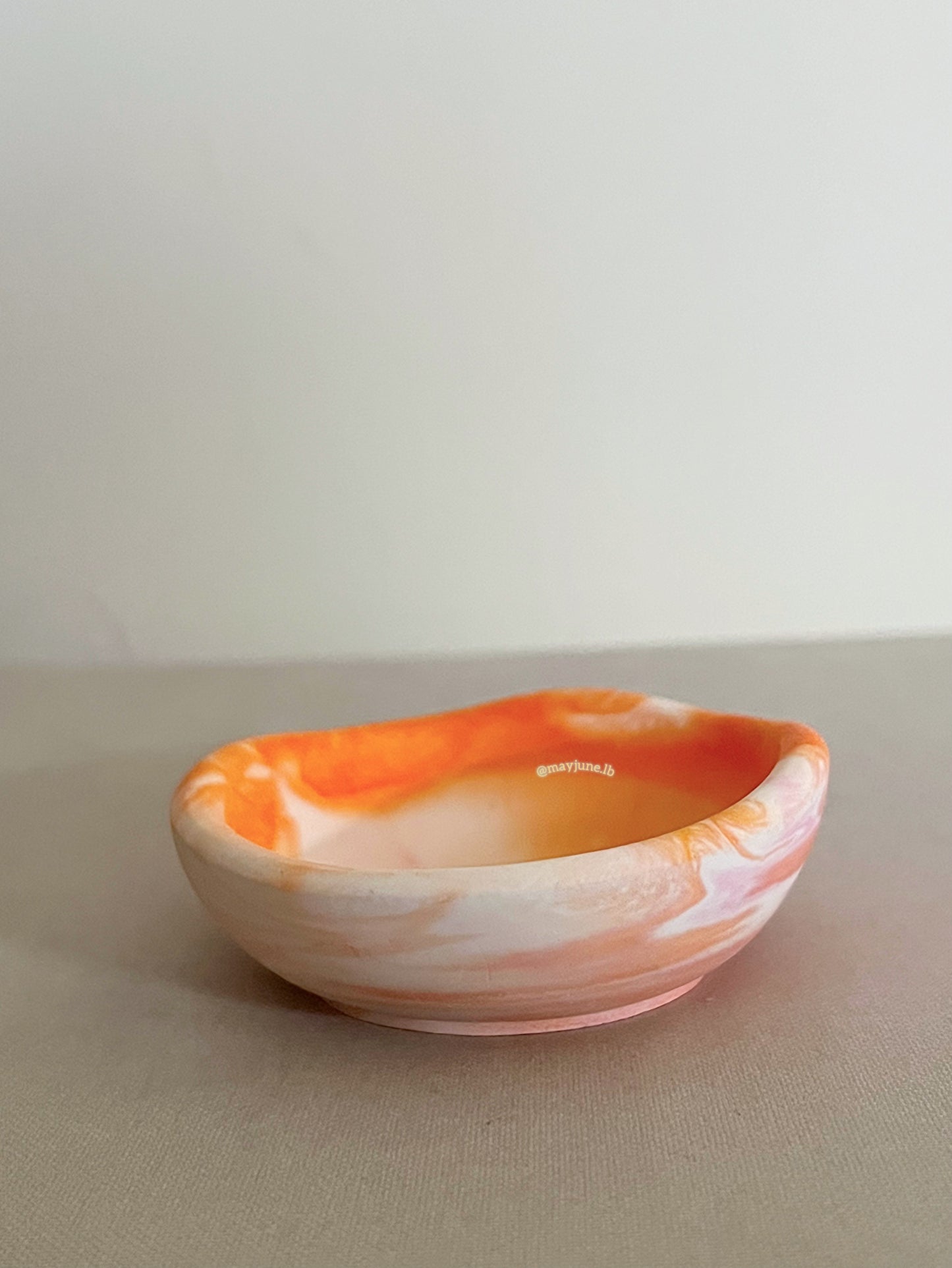 Orange Tie-Dye trinket tray ๐งก