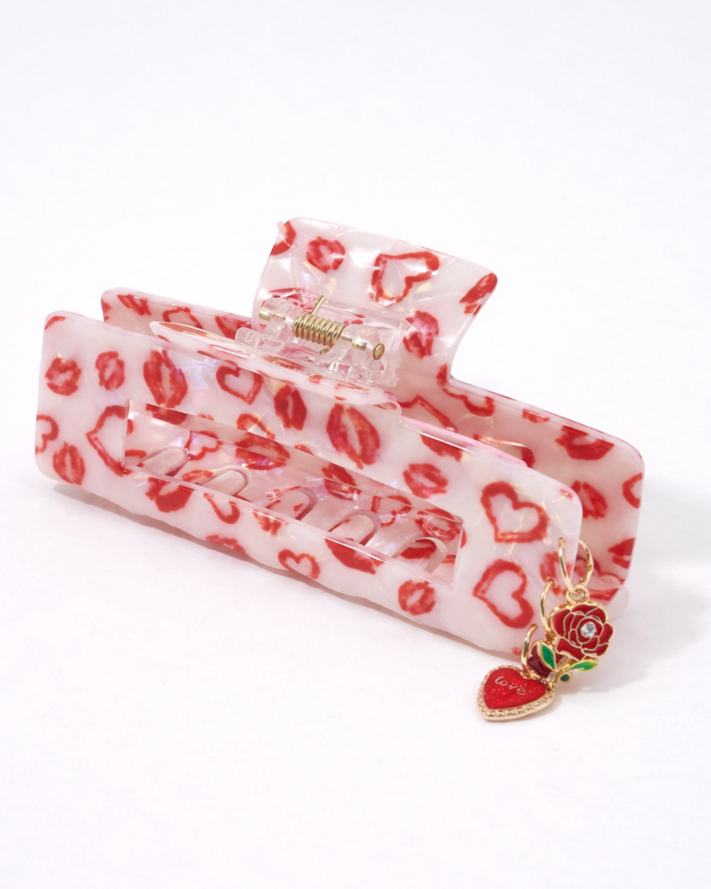 Mini lips with charms claw clips π