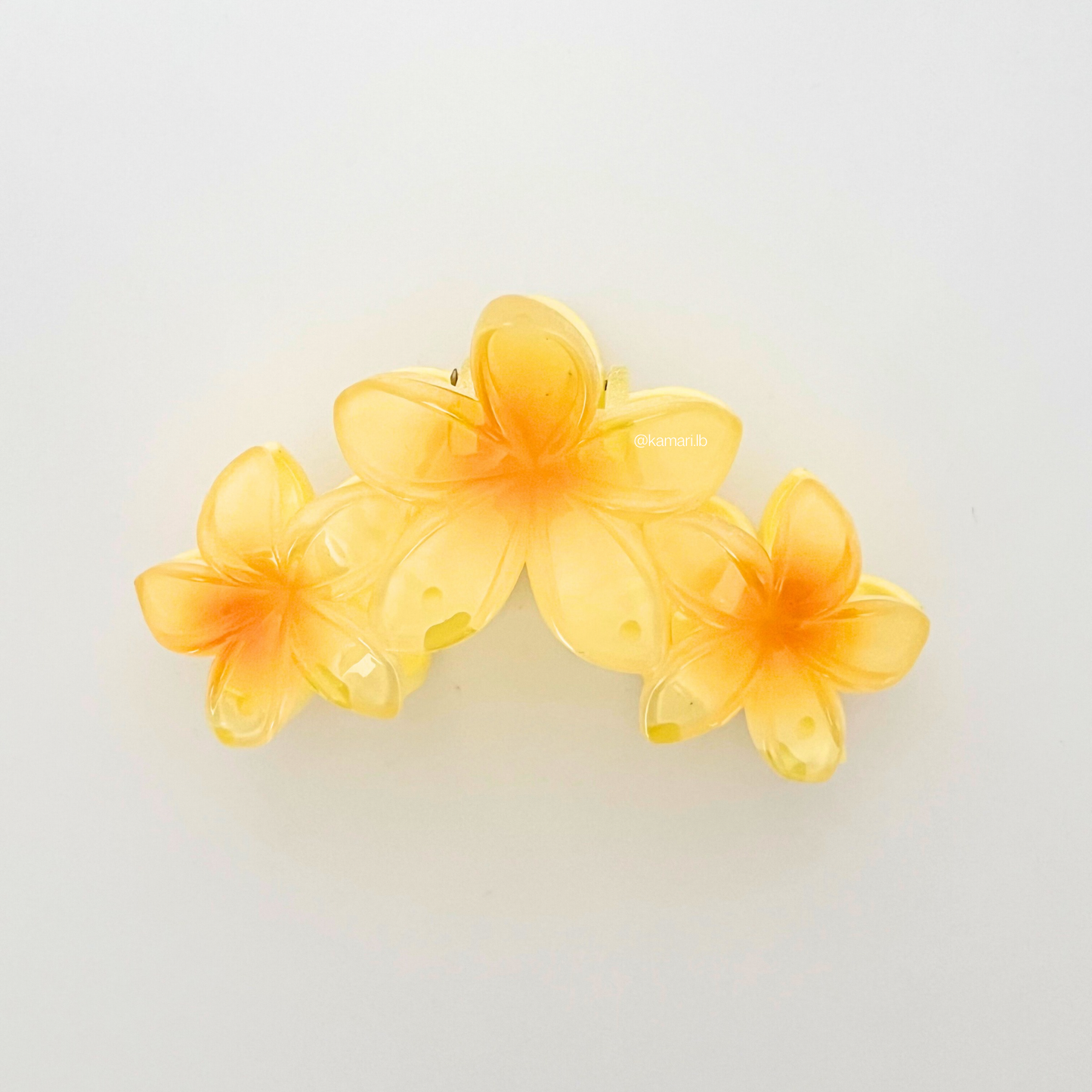 Triple Flower Claw Clips