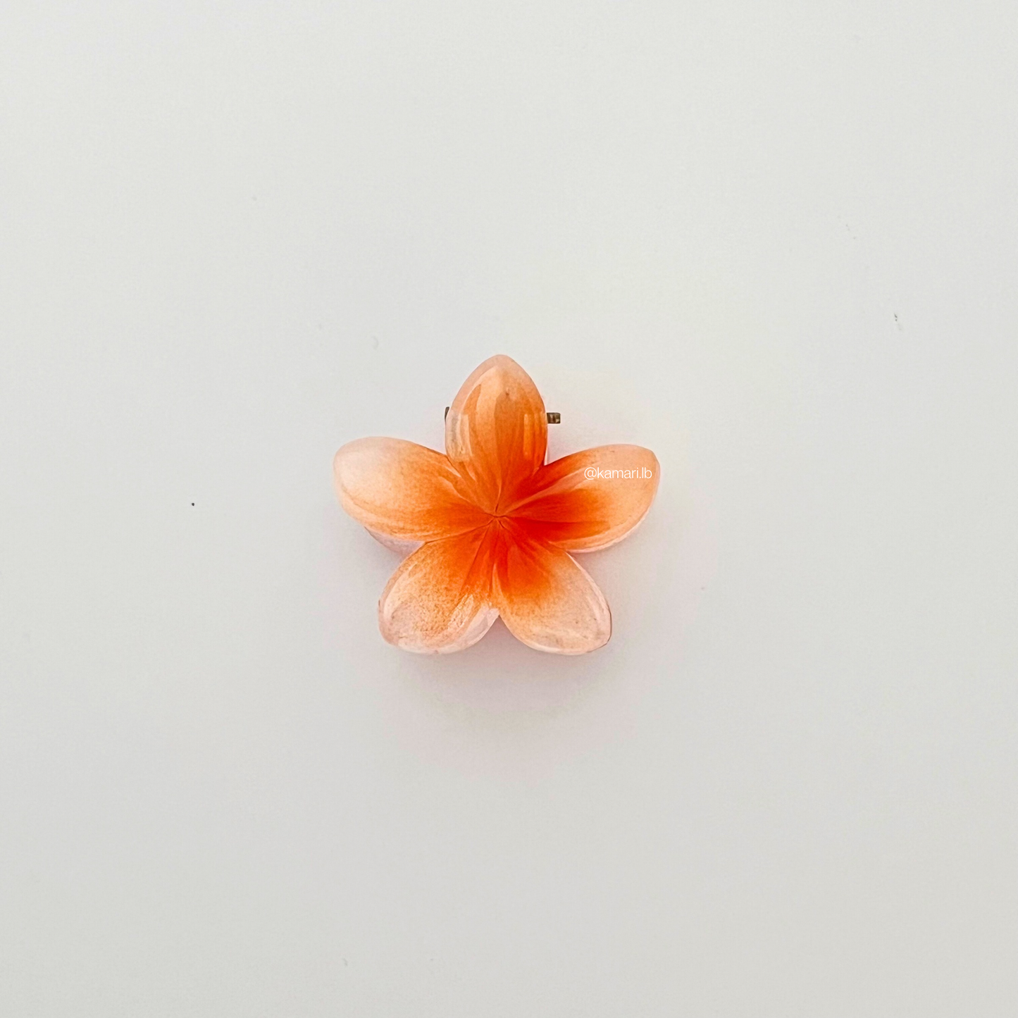 Mini Plumeria Flower Claw Clips