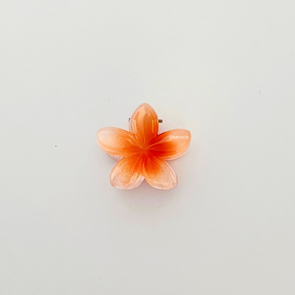 Mini Plumeria Flower Claw Clips