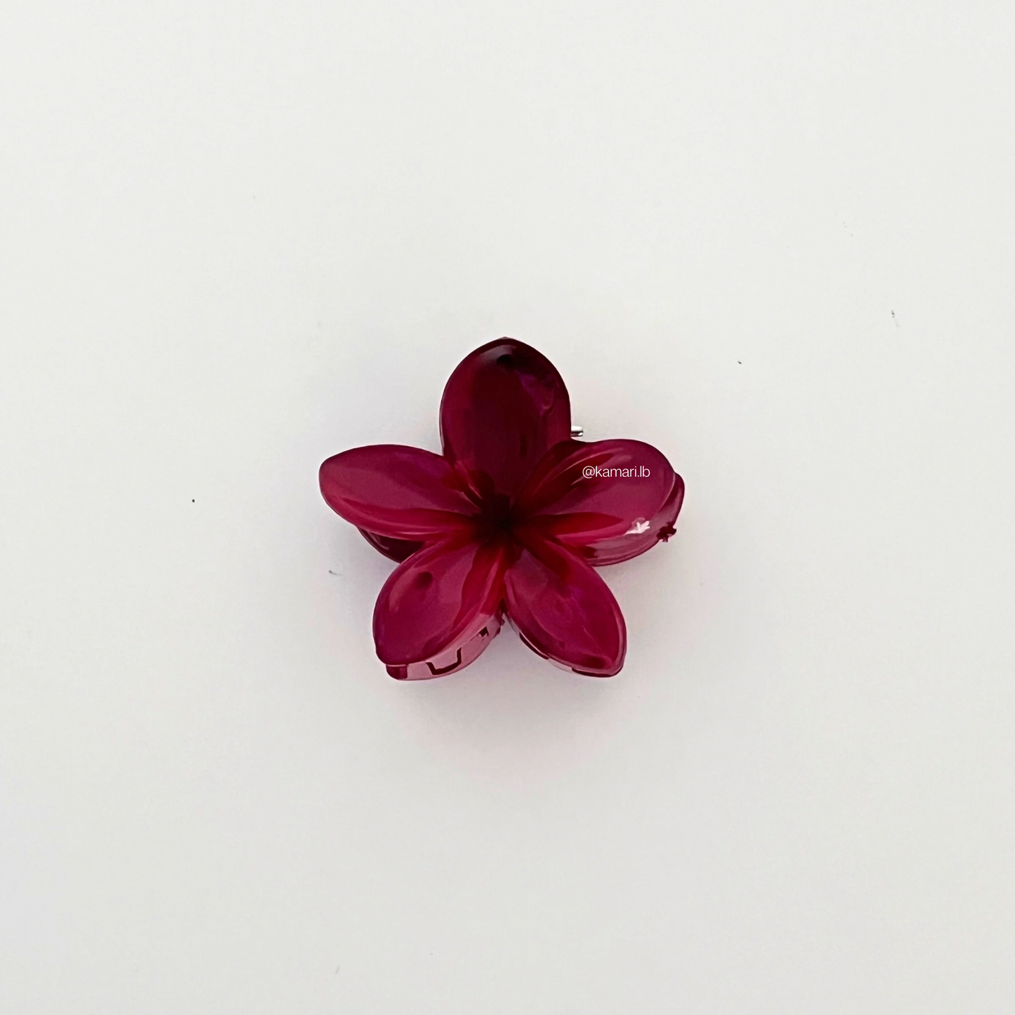 Mini Plumeria Flower Claw Clips