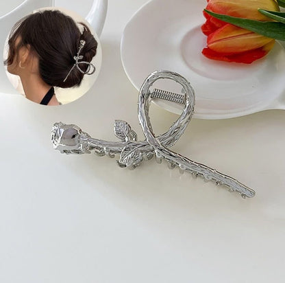 Rose metal claw clip