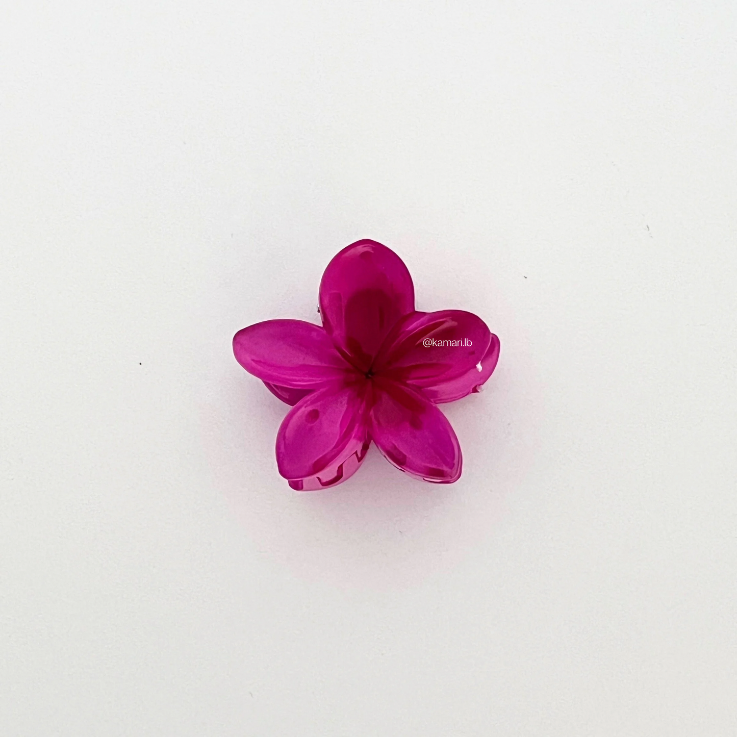Mini Plumeria Flower Claw Clips