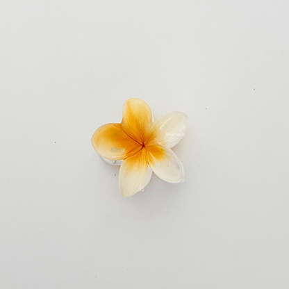 Mini Plumeria Flower Claw Clips