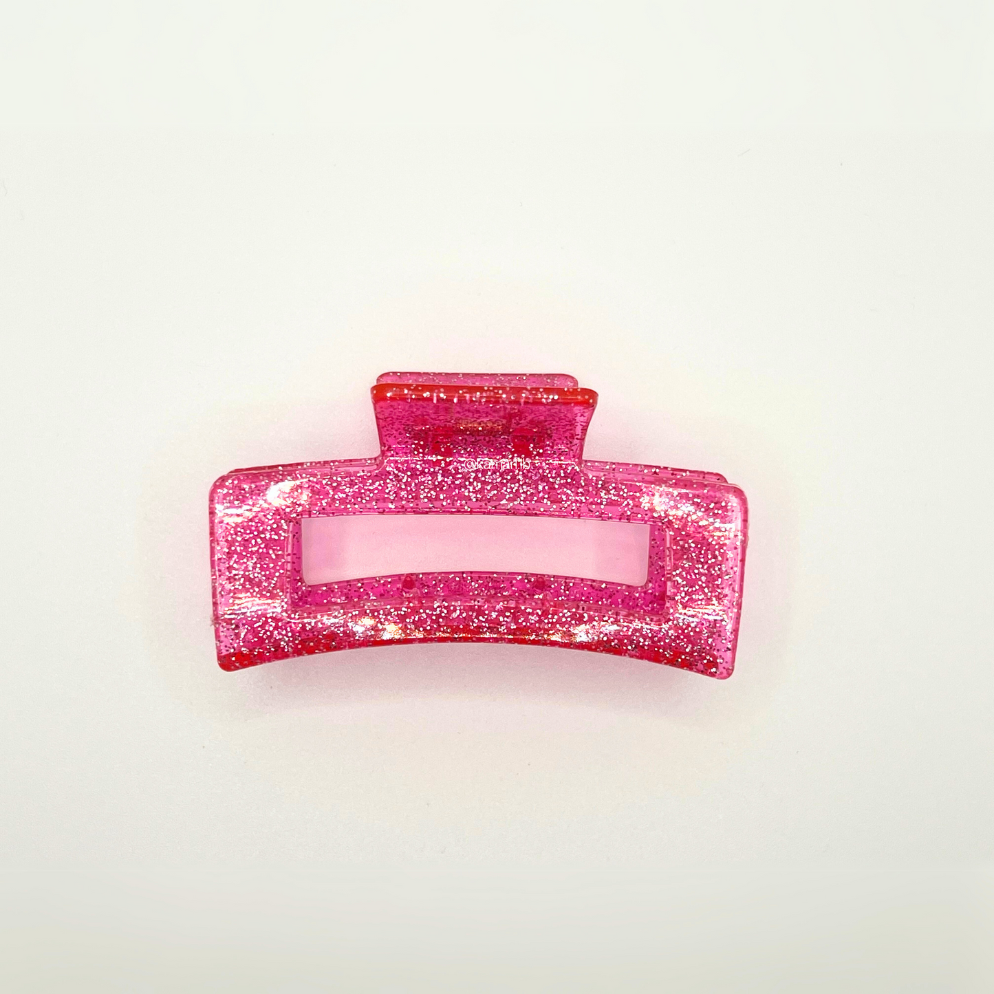 Glitter Rectangle Claw Clip