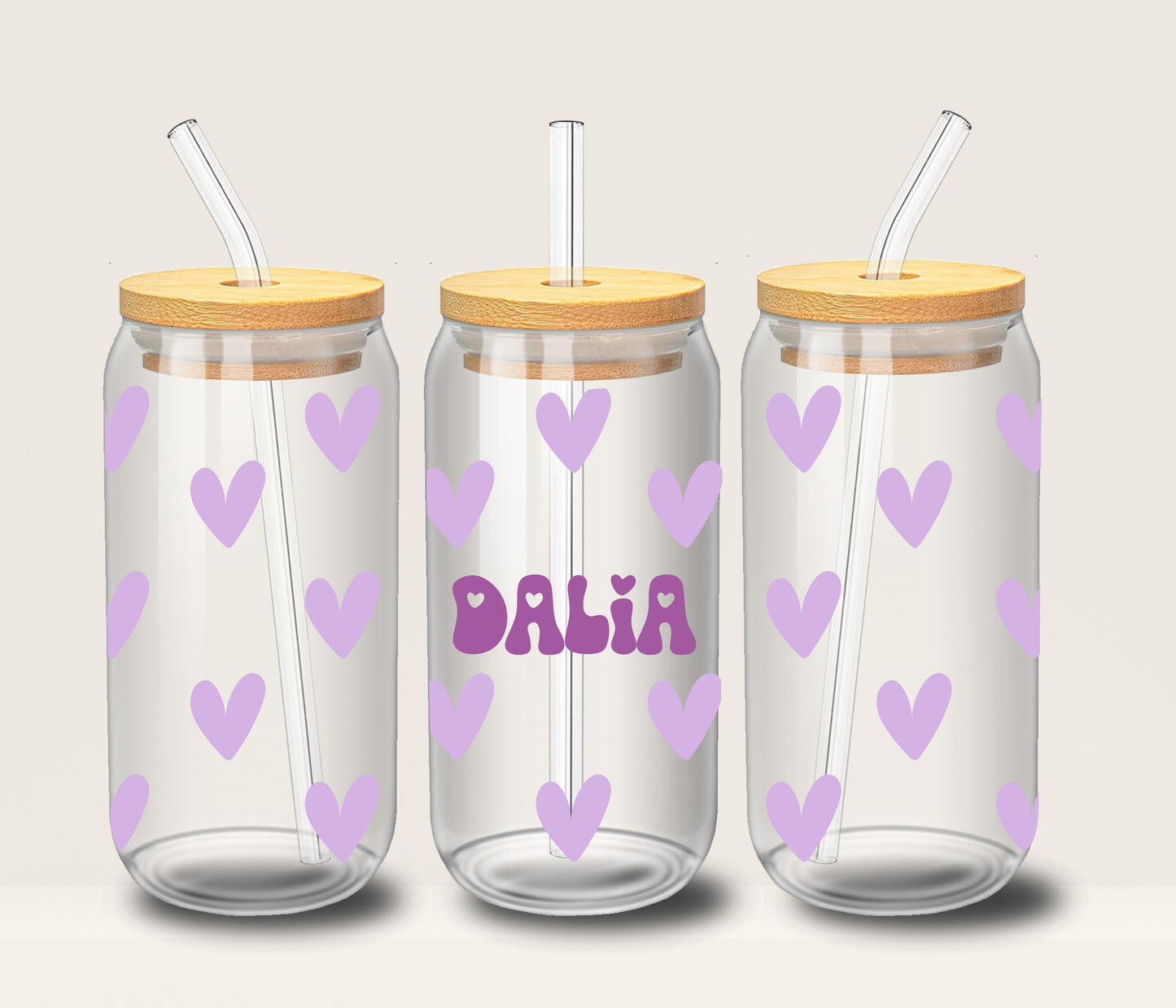 Customized Heart Name Cup 🤍🩷