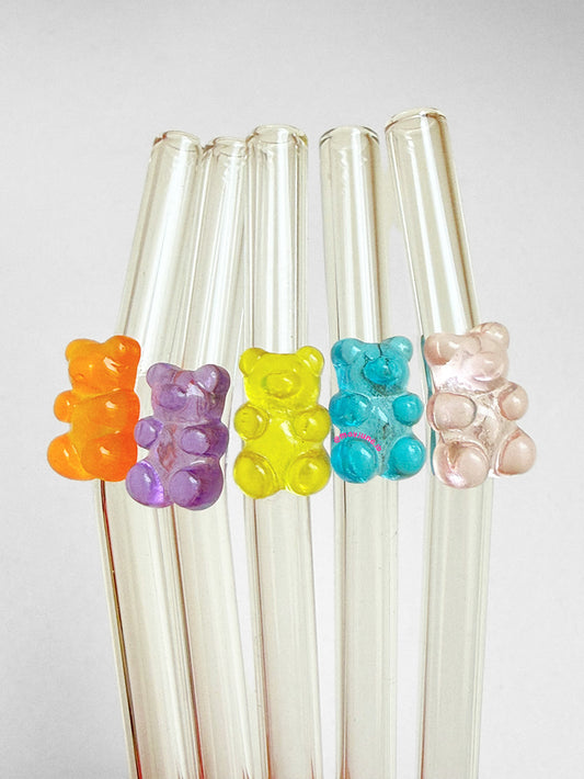 Gummy bear glass straws 🐻 🌈