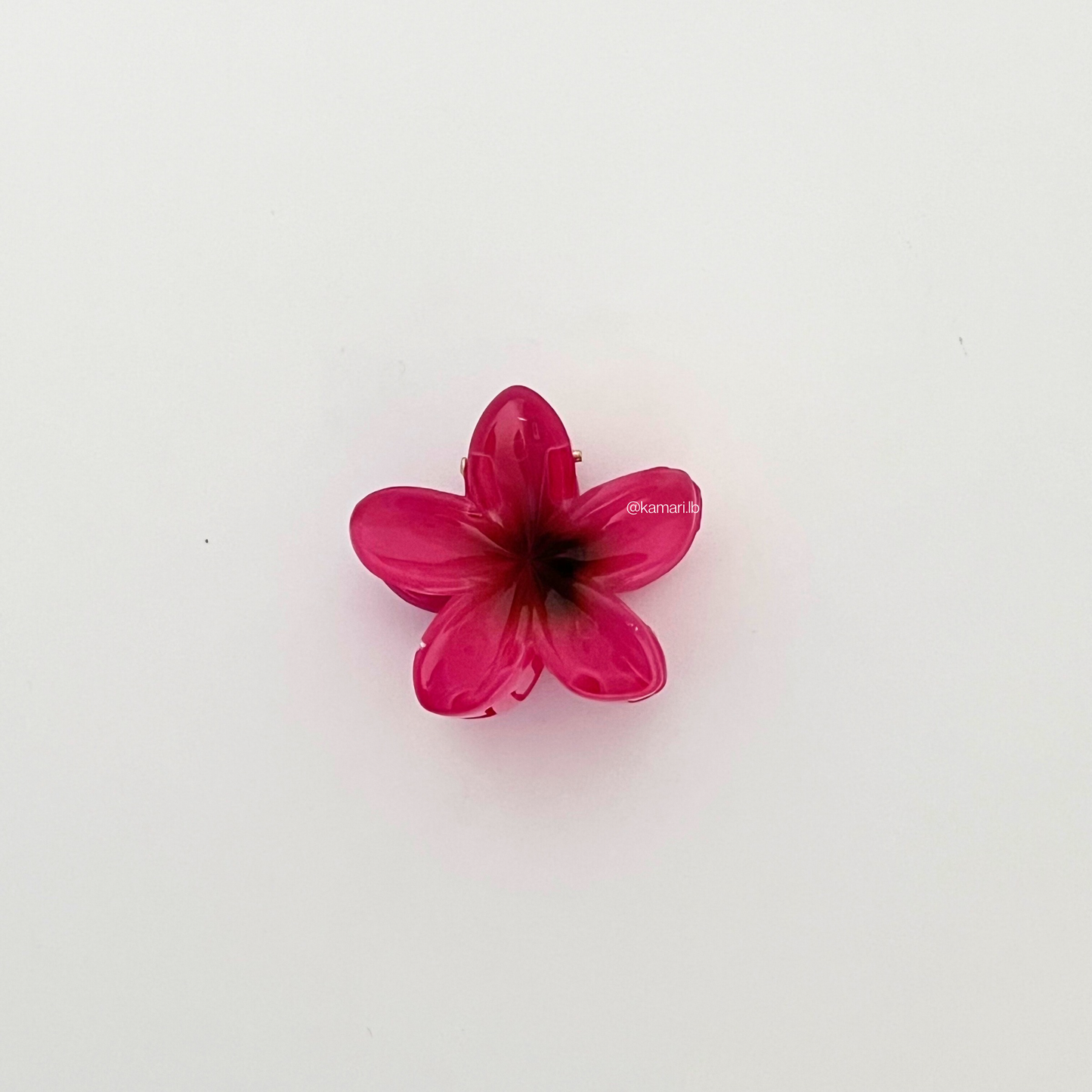 Mini Plumeria Flower Claw Clips