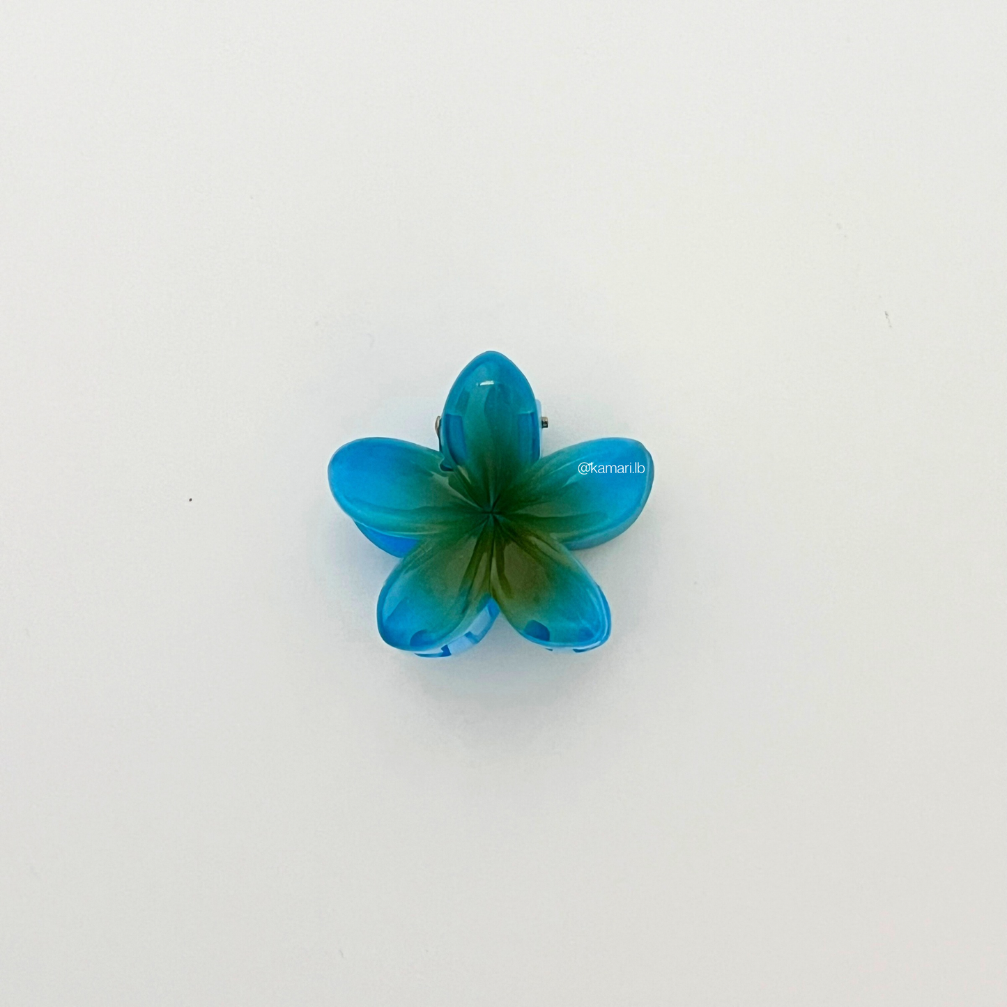 Mini Plumeria Flower Claw Clips
