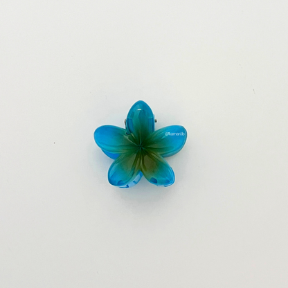 Mini Plumeria Flower Claw Clips