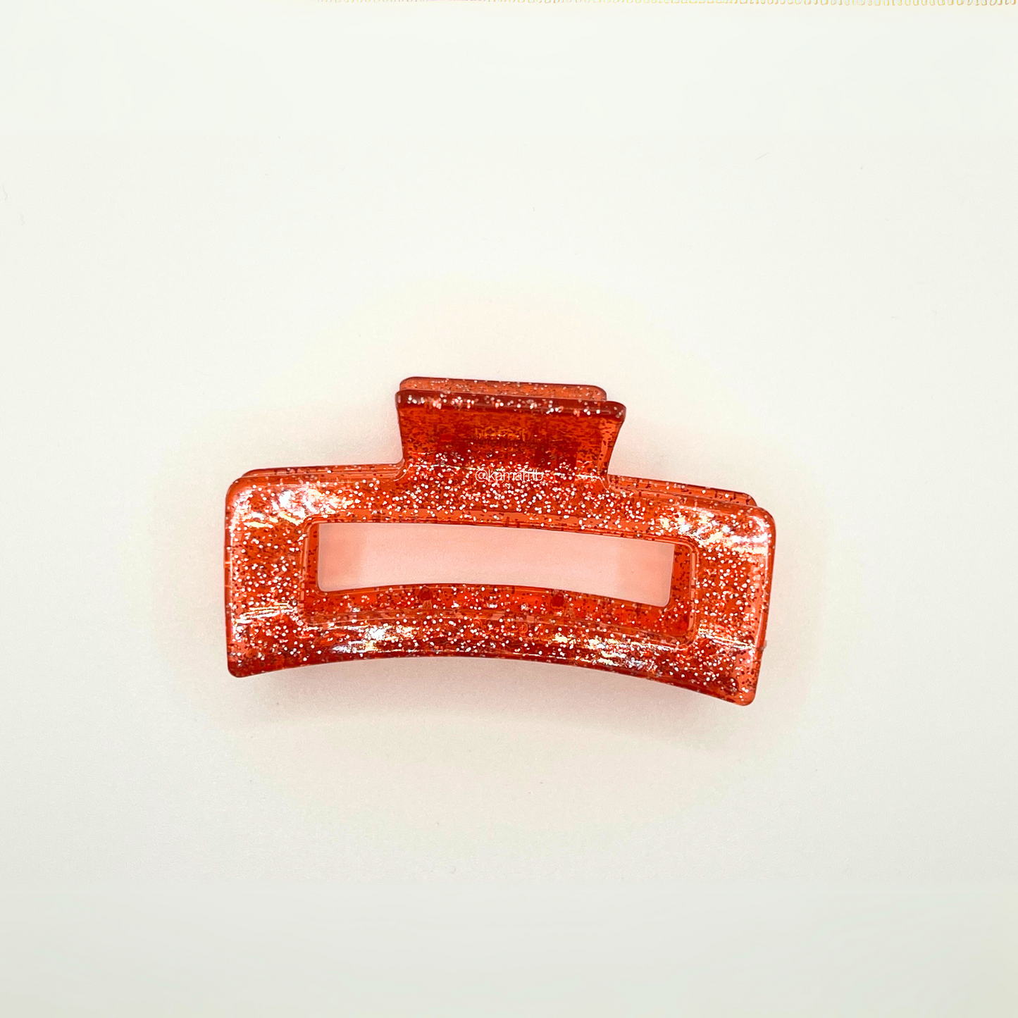 Glitter Rectangle Claw Clip