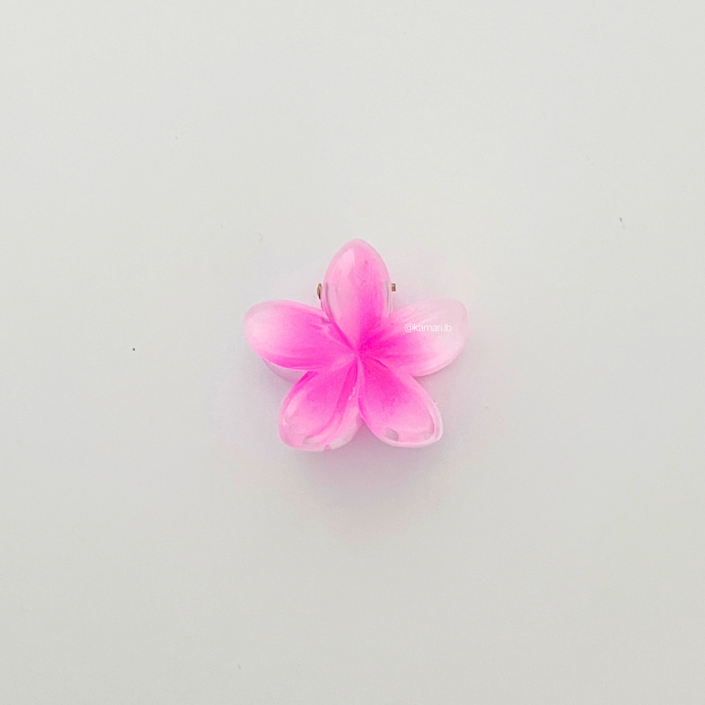 Mini Plumeria Flower Claw Clips