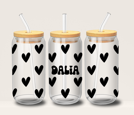 Customized Heart Name Cup 🤍🩷