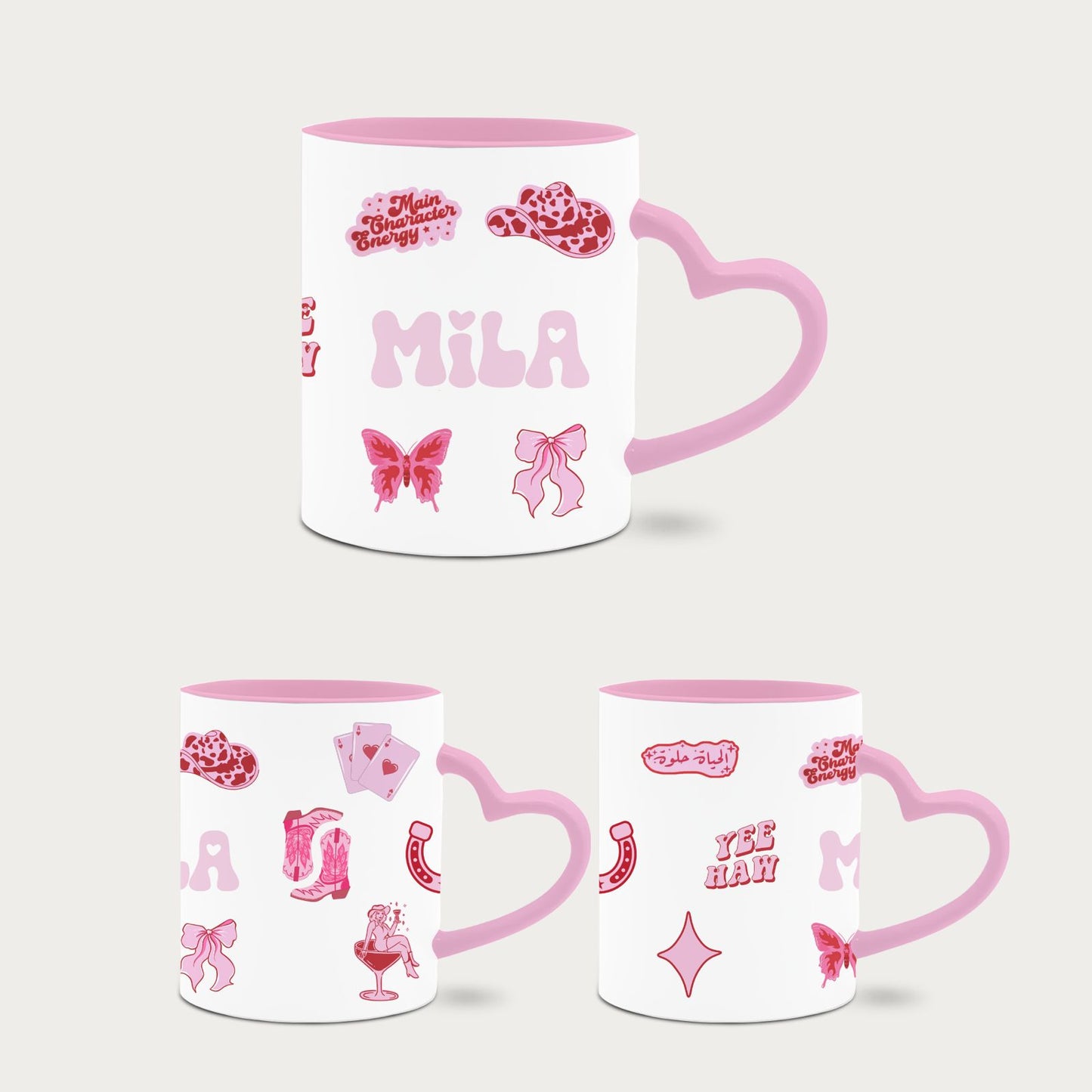 Heart handle cowgirl mug 💘