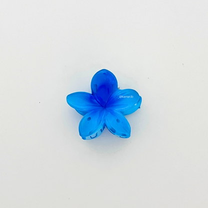Mini Plumeria Flower Claw Clips