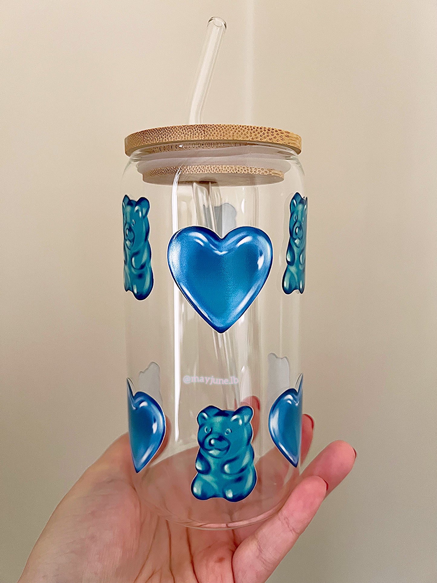 Summer lover Gummy bear cup 🐻 💙