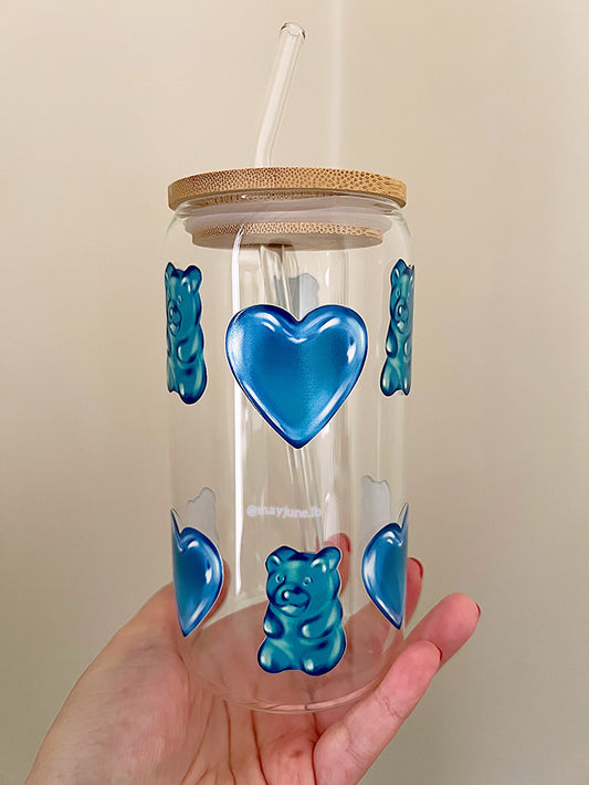 Summer lover Gummy bear cup 🐻 💙