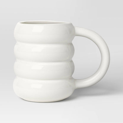 Wavy ceramic mug