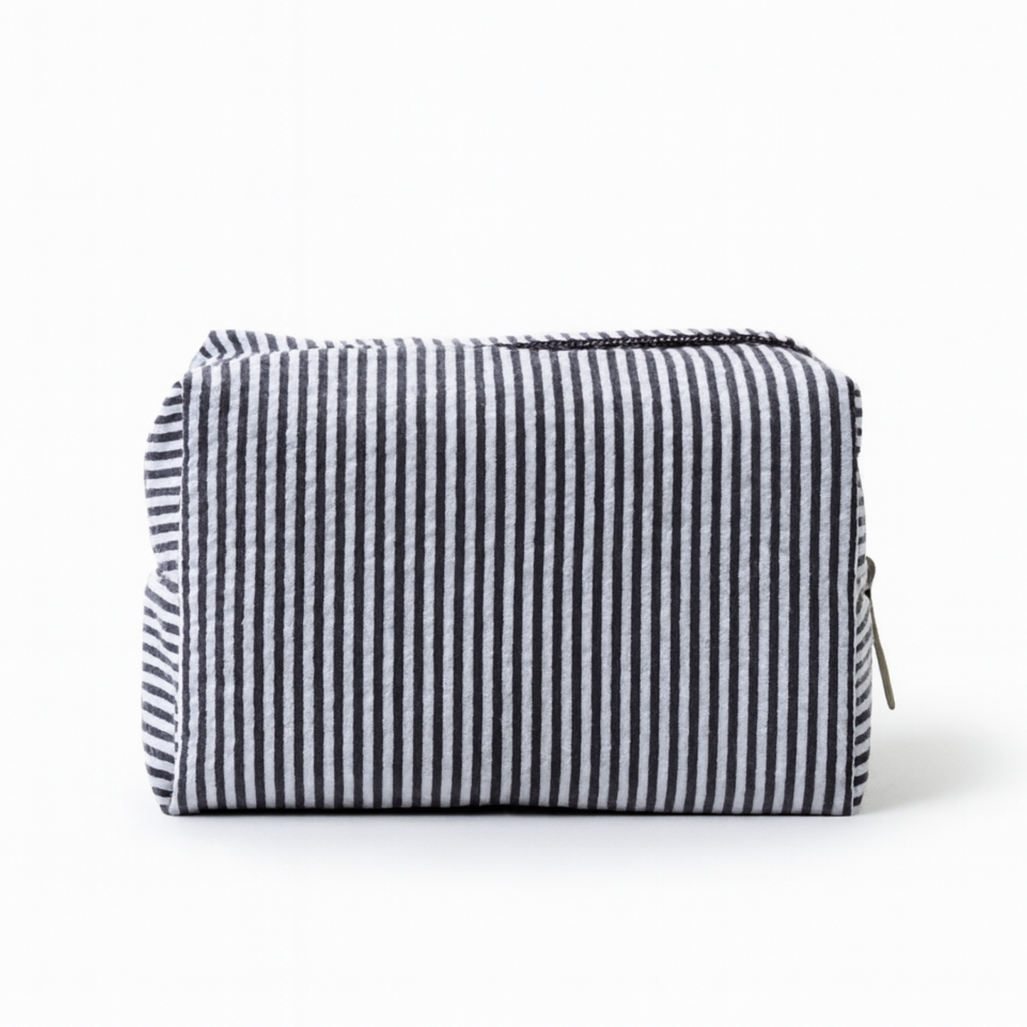 Noir Stripe Makeup Pouch 🖤