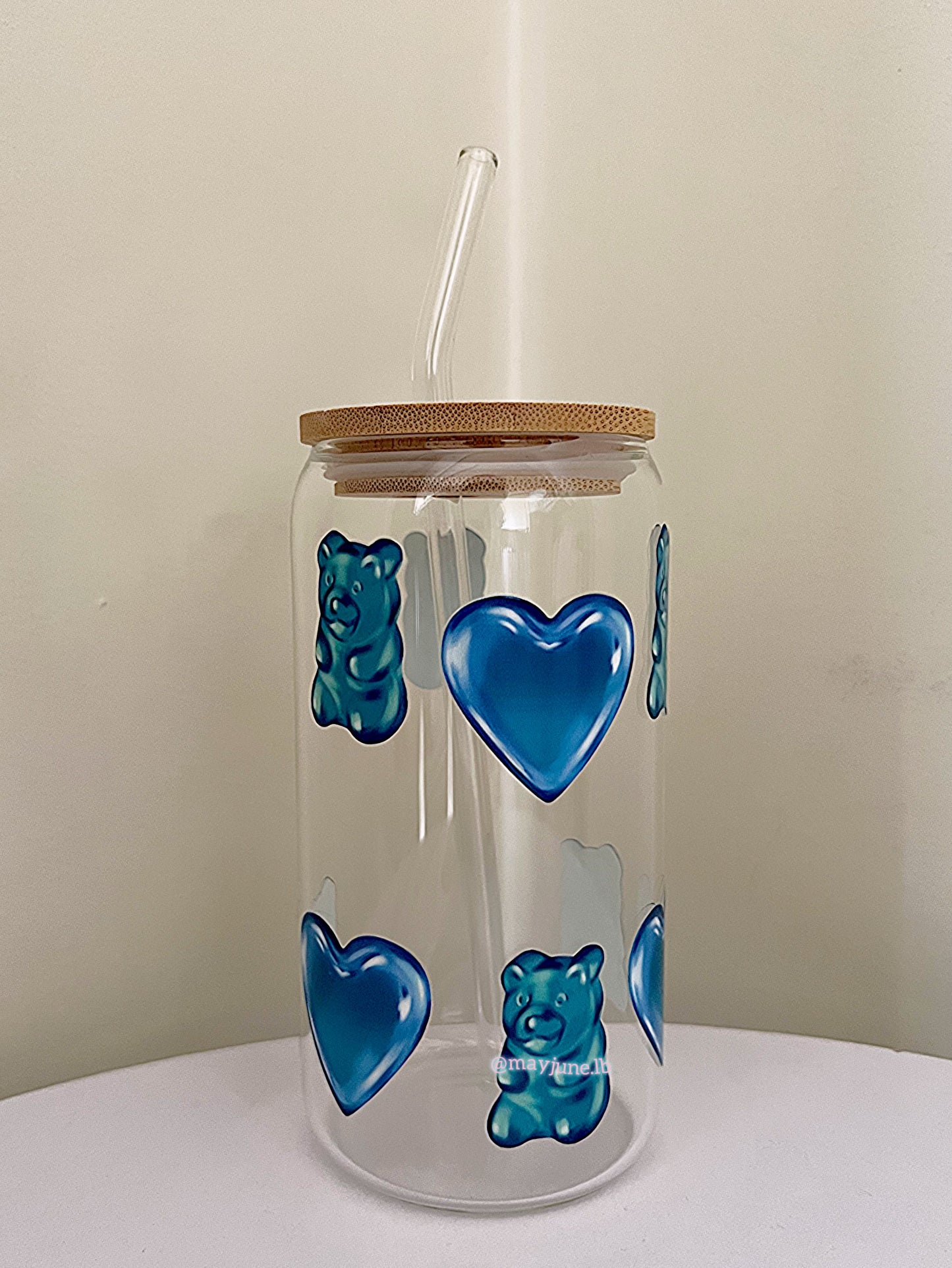 Summer lover Gummy bear cup 🐻 💙