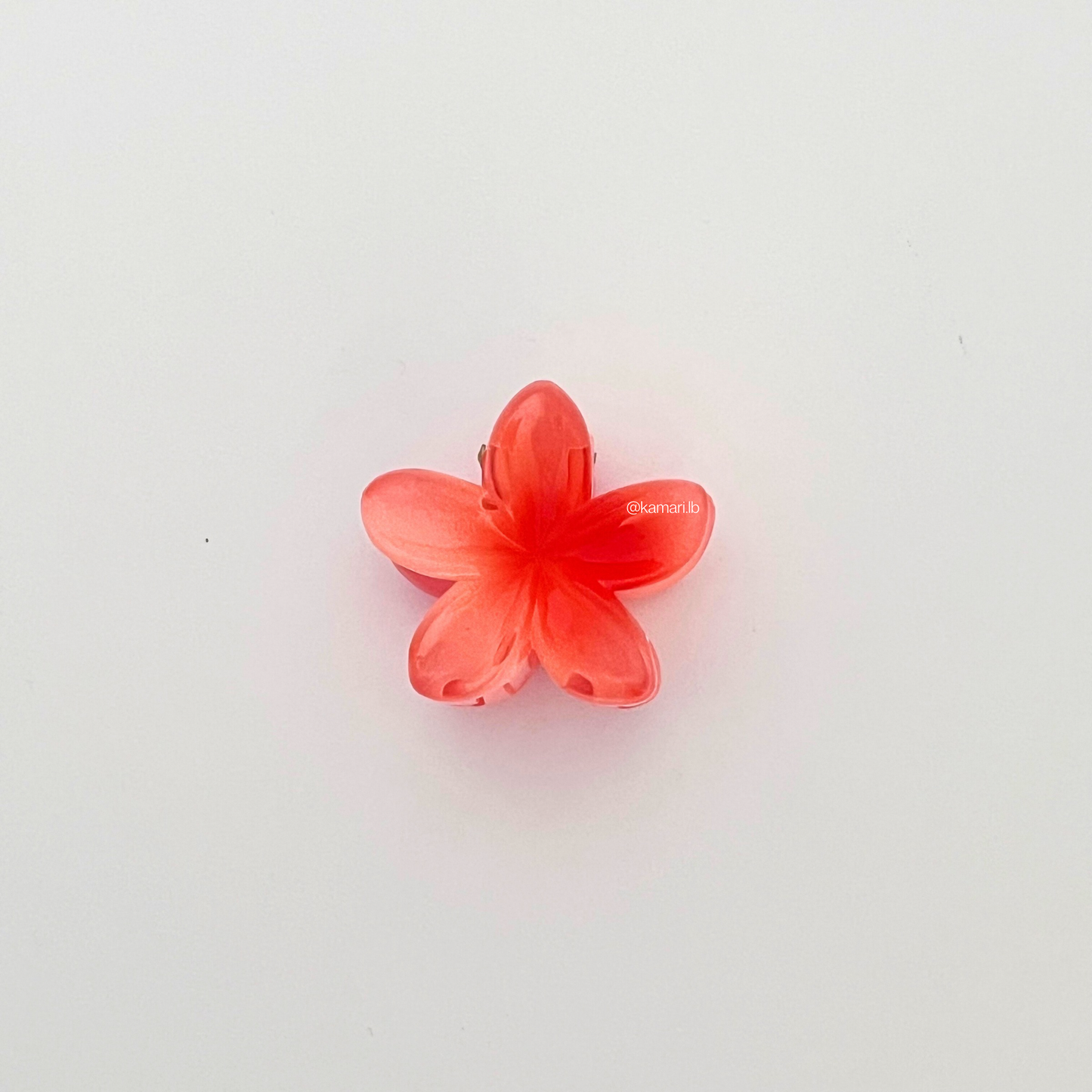 Mini Plumeria Flower Claw Clips