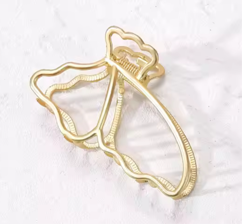 Butterfly Wing Metal Claw Clip