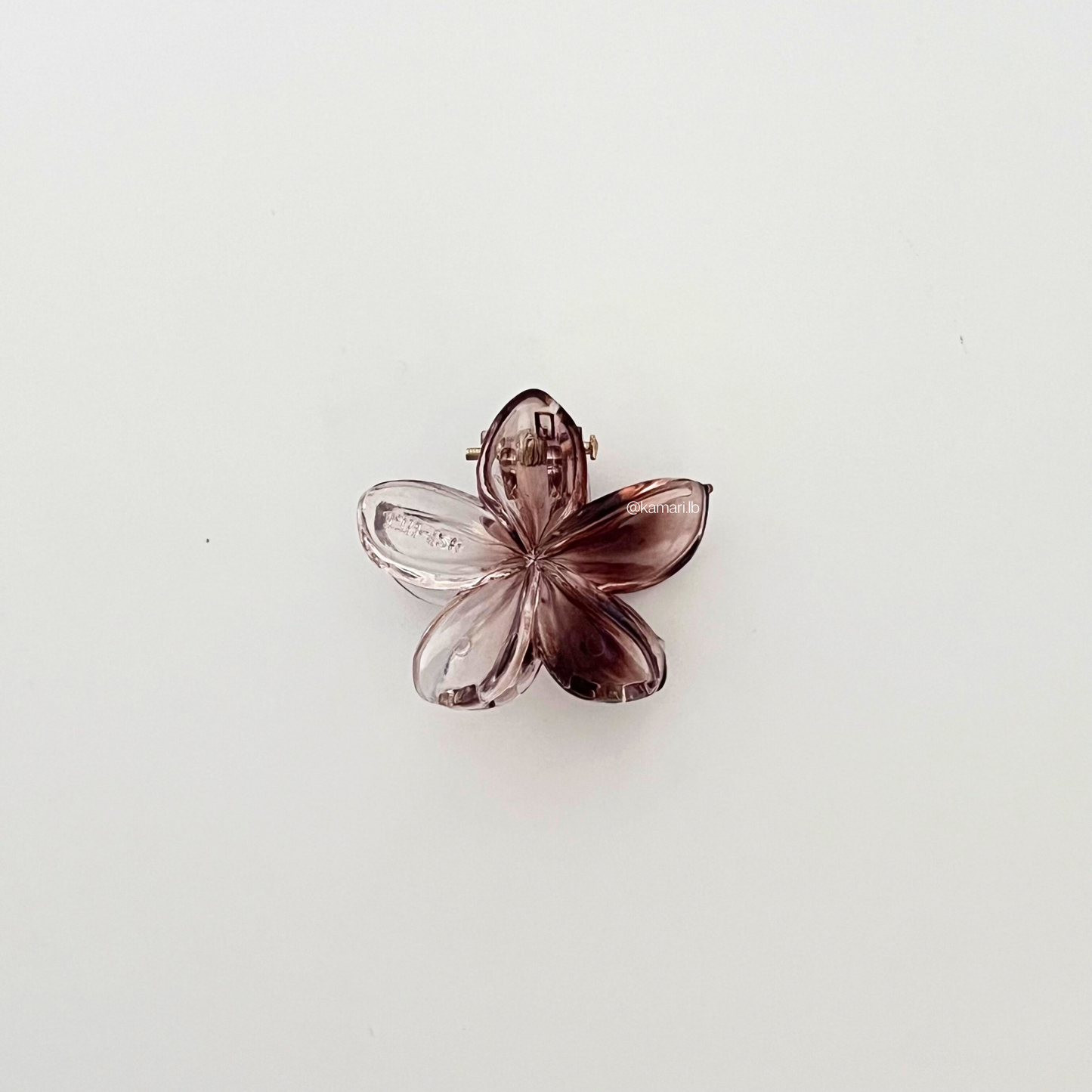 Mini Plumeria Flower Claw Clips