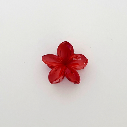 Mini Plumeria Flower Claw Clips