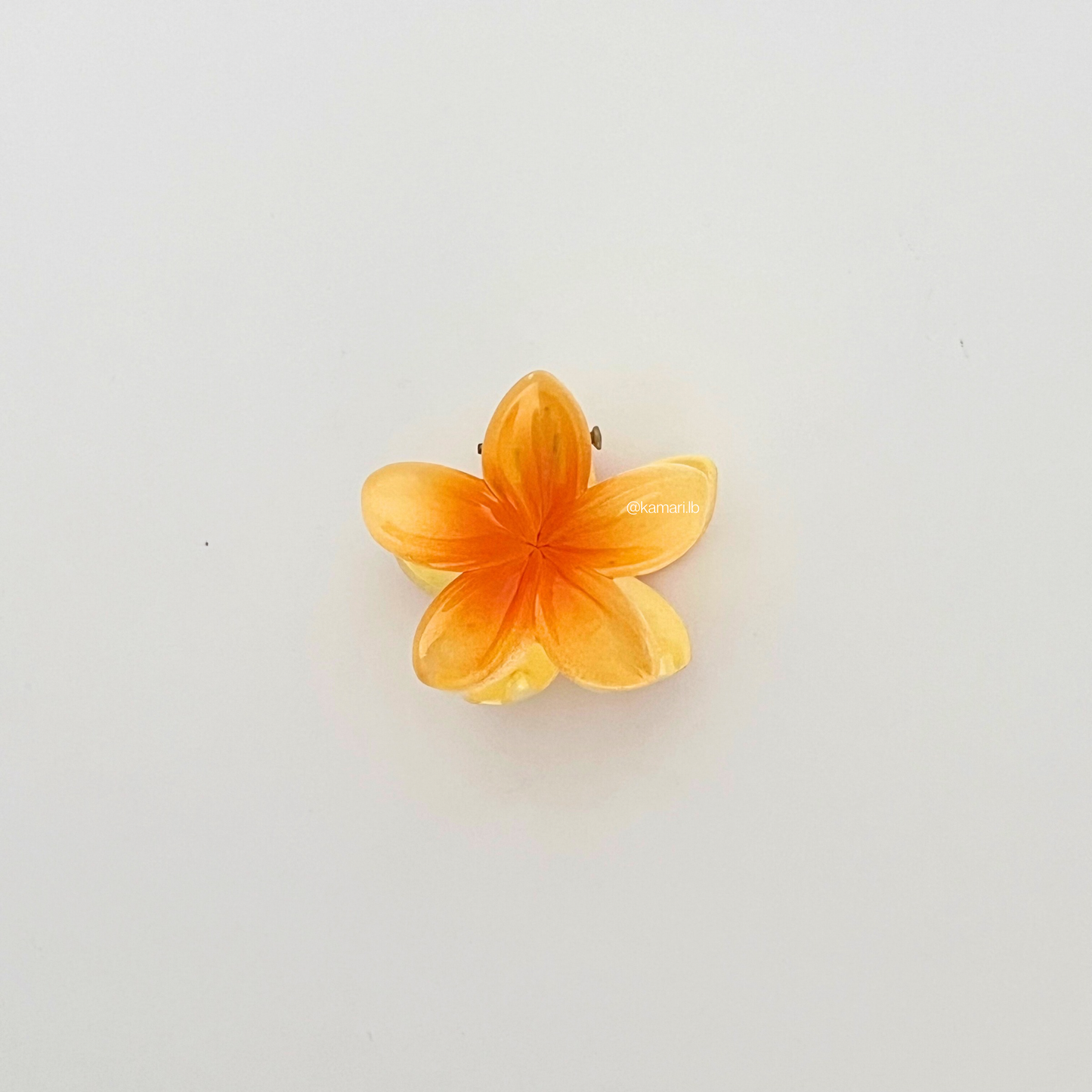 Mini Plumeria Flower Claw Clips