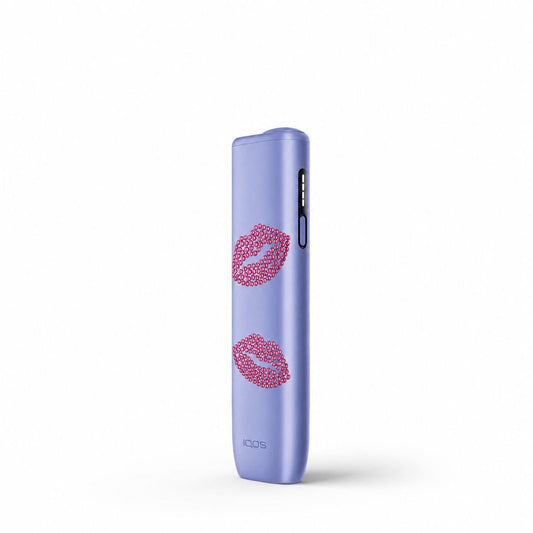 Bedazzled lip design with printed initials | IQOS