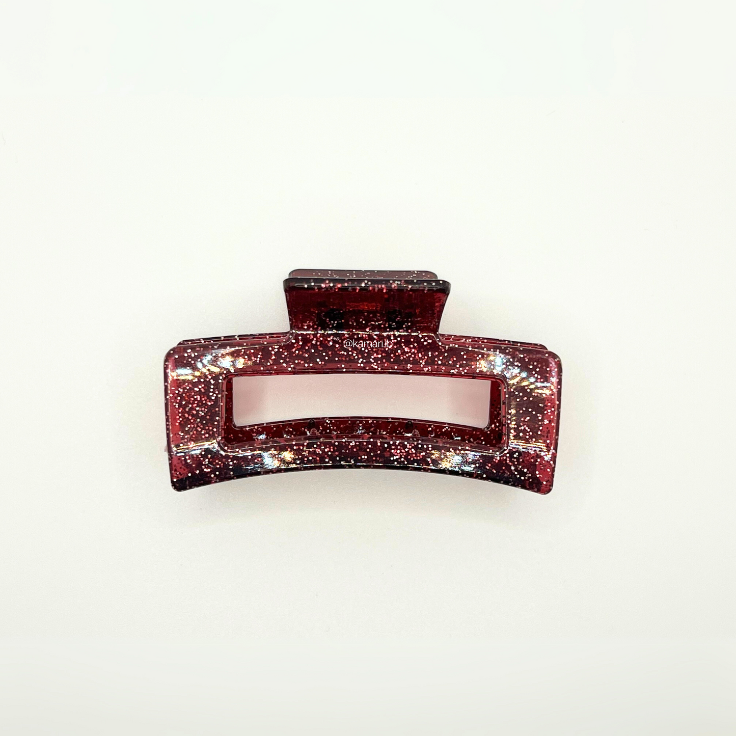 Glitter Rectangle Claw Clip
