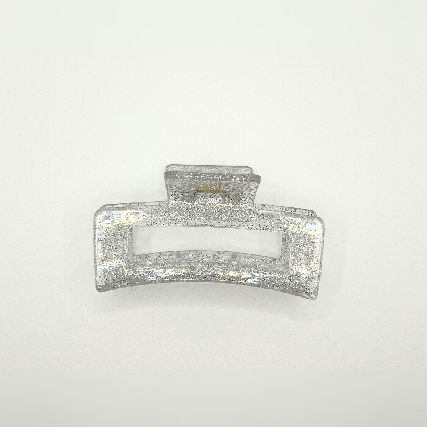 Glitter Rectangle Claw Clip