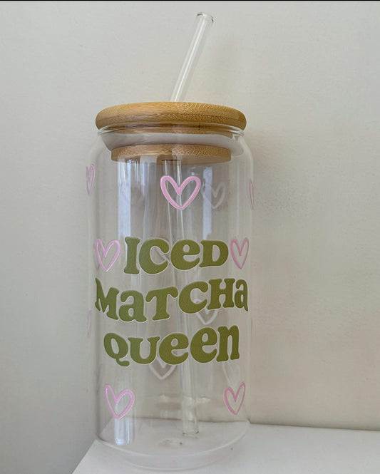 Iced matcha hearts Cup 🍵💗