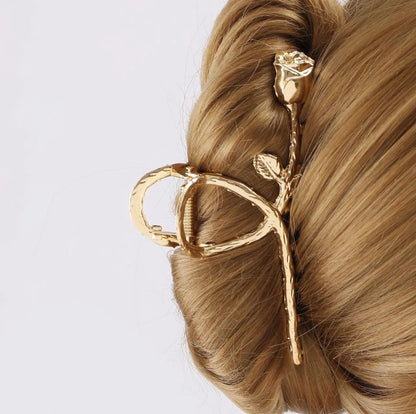 Rose metal claw clip