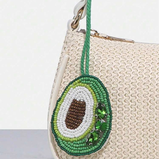 Avocado beaded bag charm 🥑