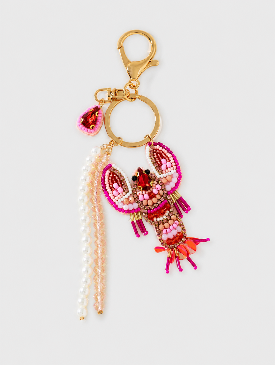 Lobster beaded keychain 🦞