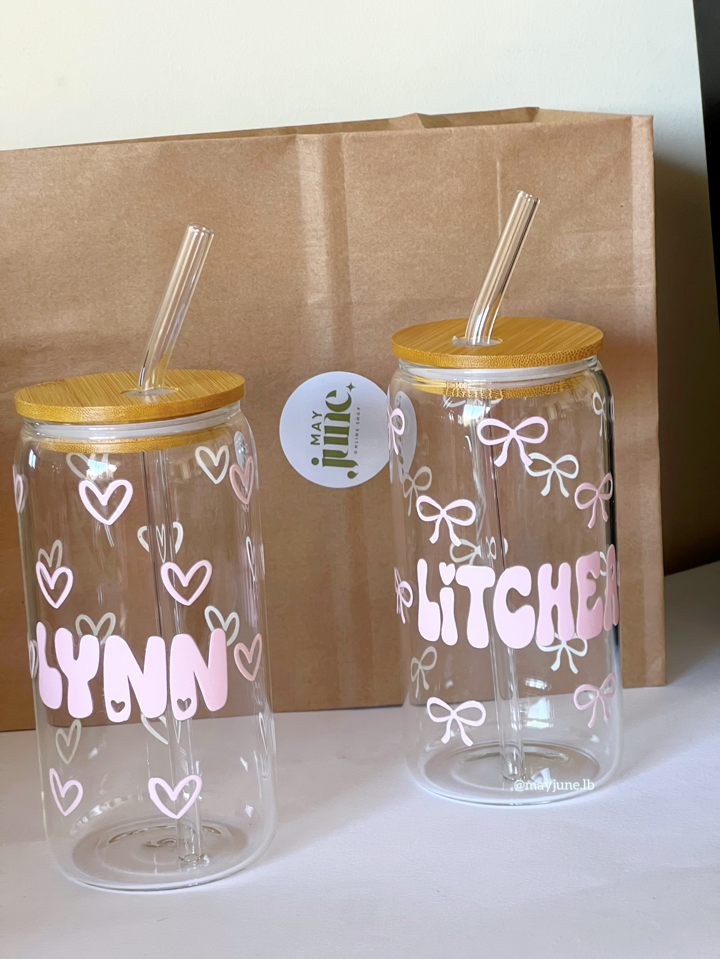 Personalized Ribbon cup 🎀