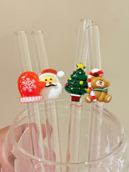 Christmas Glass Straws 🎄🎅🏻