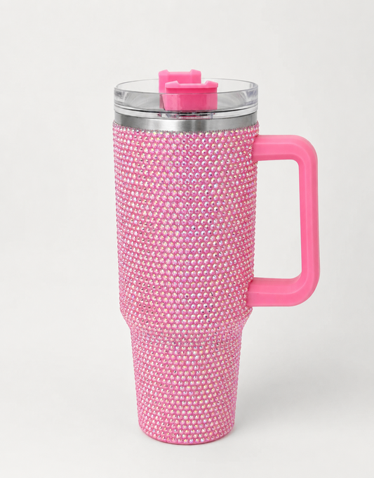 Pink Bedazzled stainless steel tumbler 💖