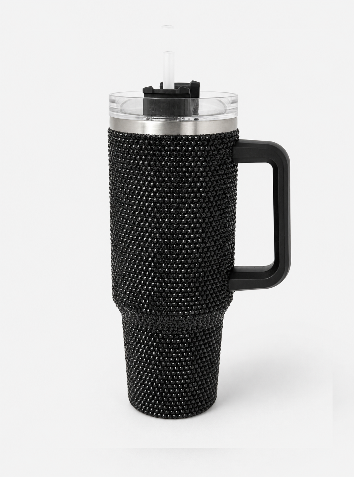 Black Bedazzled stainless steel tumbler 🖤