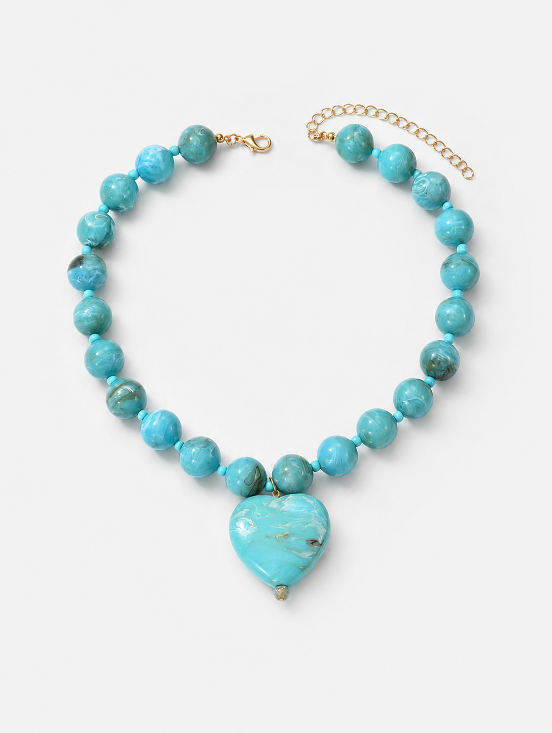 Aqua Heart Necklace