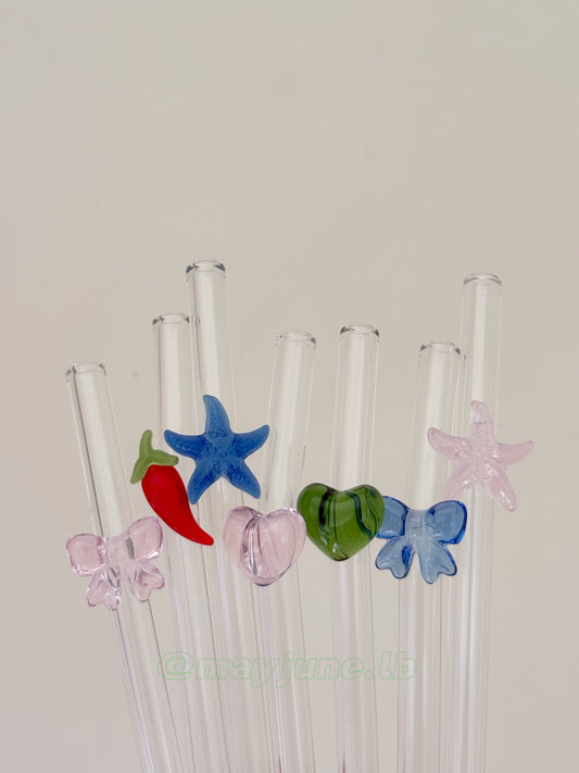 Charm glass straws 🌈✨